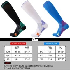 3Pair Neuropathy Compression socks Calf High Solid Support Stockings For Unisex