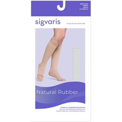 SIGVARIS Natural Rubber Open Toe Thigh High Grip Top 30-40 Beige Size S3