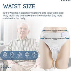 Wearable Urinal Bag Reusable Silicone External Urine Catheter Collector Elderly