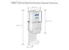 PURELL 5020-01 ES4 Push-Style Hand Sanitizer Dispenser, White