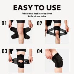 Adjustable Knee Brace Support Patella Stabilizer Pain Relief 4 Springs Men Women