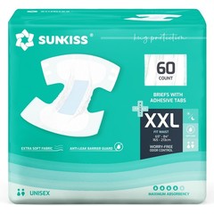 SUNKISS TrustPlus Adult Diapers XX-Large 60 Ct Max Absorbency w/ Tabs Unisex