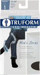 Truform Compression Socks, 15-20 mmHg, Men’s Casual Knee High Socks, Black