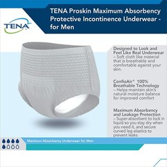 Tena ProSkin Maximum Absorbency Incontinence Underwear for Men, Med, 20 Count