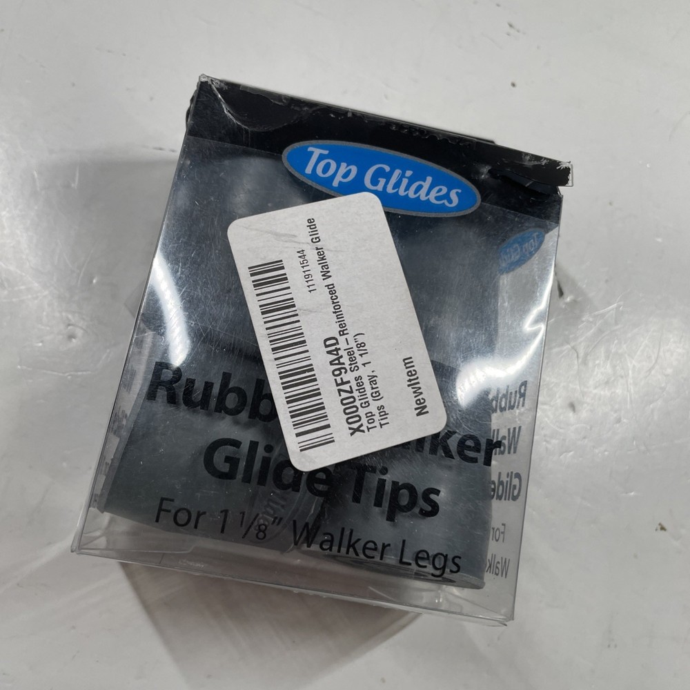Top Glides Steel-Reinforced Walker Glide Tips (Gray, 1 1/8″) Gray