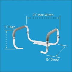 Toilet Safety Frame – Adjustable 16″-18″ Rails for Elderly & Disability Support