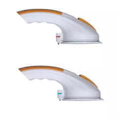 19 In. X 1 In. Adjustable Angle Rotating Suction Cup Grab Bar in White and Orang