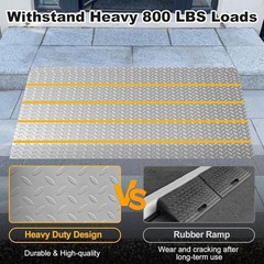 Door Threshold Ramp Lightweight Non-Slip Easy Access Wheelchair Scooter 800 lbs