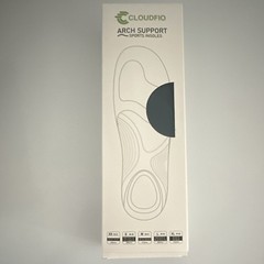 CLOUDFIO Arch Support Sports Insoles Full Length Cuttable EVA/PU White XS-XL