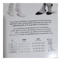Core-Spun Therafirm Gradient Compression Socks 10-15 mmHg Argyle Size MEDIUM