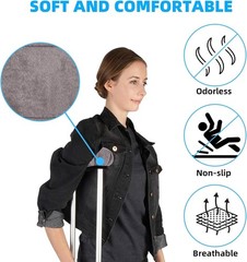 4 Pcs Grey Crutches Padding Set – Cushioned Comfort for Armpits & Hands