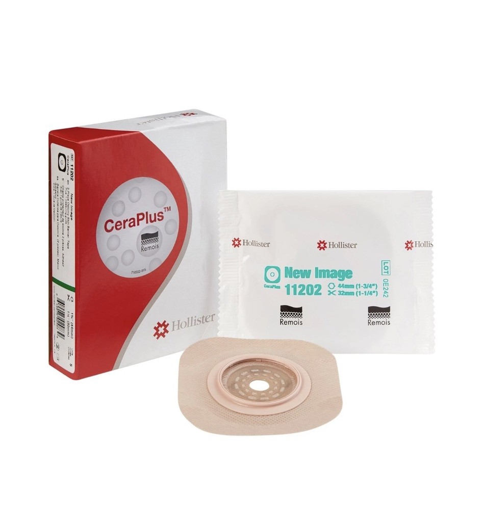 Hollister #11202 CeraPlus New Image 2-pc Ostomy Skin Barrier, 1-1/4″, 5/Bx