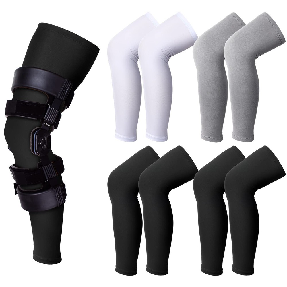 8 PCS Knee Brace Undersleeve Closed Patella Compression Leg Support Mid
