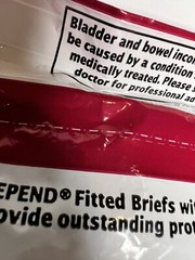 New 1990 Vintage Depend Fitted Briefs Large Trial Size 1 Brief with Tapes