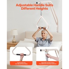 Trapeze Bar for Bed Mobility 250LBS Bed Trapeze with Clamps & Metal Chain