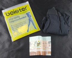 Beister 20-30 mmHg Compression Pantyhose 1 Pair Black Medium New