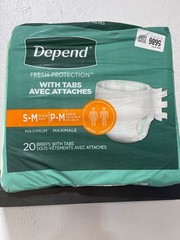 Depend Protection with Tabs Maximum Absorbency Small/Medium 20 Pack