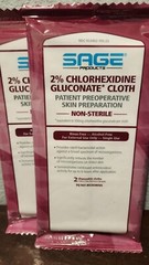 2% Chlorhexidine Gluconate Cloth 2 pack / 2~ea package total of 4