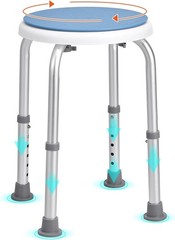 Lightweight Shower Seat with Non-Slip Feet, 360° Swivel, Up to 300 lbs Capacity