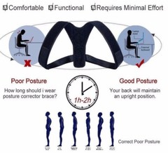 Wellness Posture Corrector Back Straight Shoulders Brace Strap Body Correct 1pc