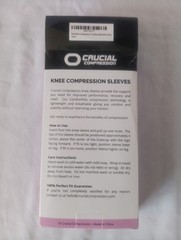 New Crucial Knee Compression Sleeves Pair Black Size XXX Large New