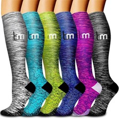 6 Pack Copper Compression Socks for Men & Women – Best Support for Running, Nurs