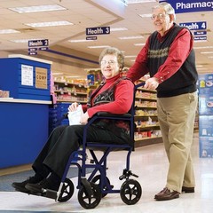 Portable 25 lb Transport Wheelchair – 19 inch Seat Ideal for Travel & Recovery