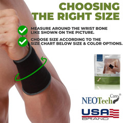 Neotech Care Wrist Band Support Sleeve – Elastic & Breathable Knitted Fabric Com