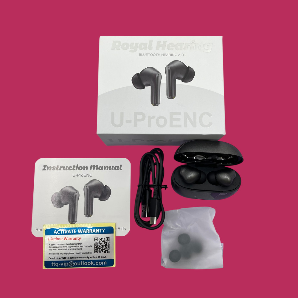 Royal Hearing U-ProENC Hearing Aids Bluetooth Smart Noise Cancelling #FS1692