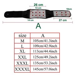 Tcare M – 4XL Adjustable Tourmaline Self Heating Magnetic Therapy Back Waist Sup