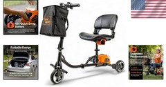 Compact & Reliable 3-Wheel Mobility Scooter – Supports 275 lbs, Li-Ion Battery