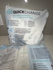 2x Quick Change Bedbound Male Urine incontinence Wrap-25ct Ea Holds 500ml *TWO
