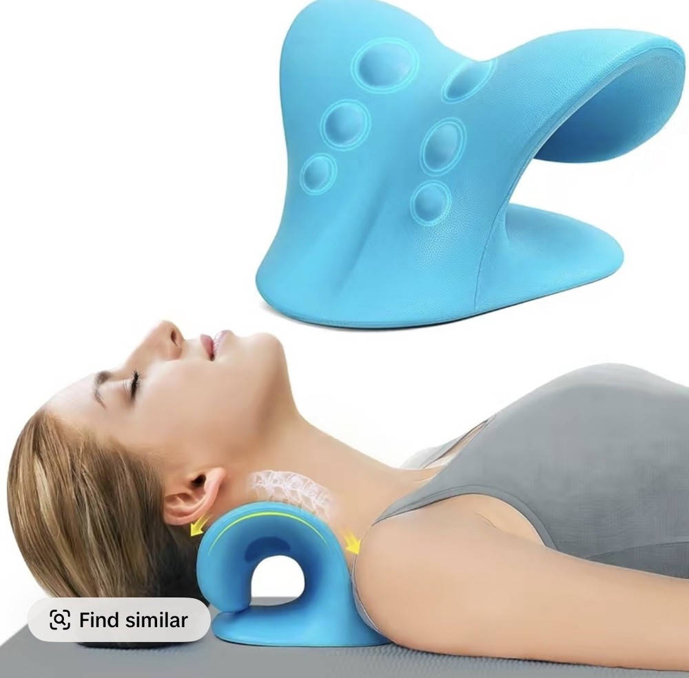 Neck Cloud Cervical Neck Stretcher Pillow Traction Device Pain Relief Massage