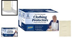 Disposable Adult Bib for Mealtime Protection Waterproof White Pack of 50