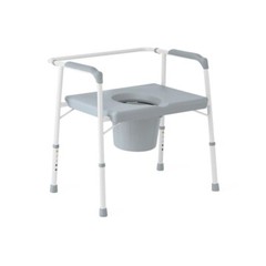 Medline Steel Bariatric Commode G1-201LBX1 300 lb. Capacity
