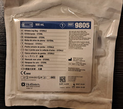 Hollister Urinary Leg Bag Sterile 900 mL Model 9805 Exp 2027-10-01