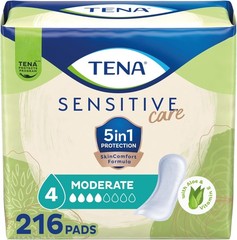 TENA Sensitive Care Extra Coverage Moderate Long Incontinence Bladder Control Pa