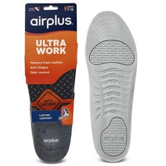 Airplus Ultra Work Memory Plus Shoe Insoles for 1 Count (Pack of 1), Black