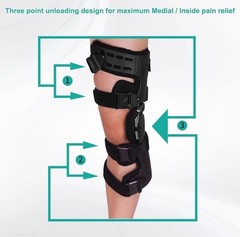 Post Op Hinged Knee Brace ROM Adjustable Orthopedic Support Right Leg Adult