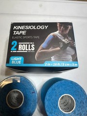 2 ROLLS BLUE Kinesiology Tape Sport Athletic Muscle Support Therapeutic 2INX16FT