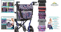 Water-Resistant Wheelchair Accessory Bag with Four Outer Pockets for Convenience