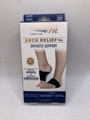 Copper Fit Arch Relief Plus with Orthotic Support – Black (New)