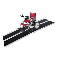 96″ Long Aluminum Multifold Wheelchair Scooter Mobility Ramp 600lb Capacity