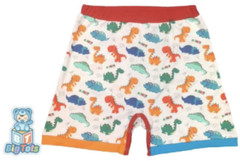 Adult snap crotch shorts Dinosaurs print