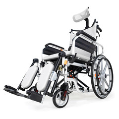 3-in-1 Wheelchair for Adults, Reclining / Transport Wheelchair, Tilts up to 180°