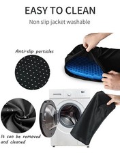 Double Thick Gel Seat Cushion 2.5 cm with Non-Slip Cover Breathable Comfort