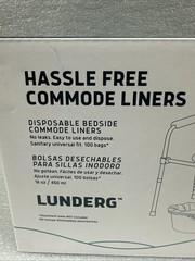 Lunderg Hassle Free Commode Liners – Value Pack 100 Count Universal Fit -NIB