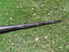43″ Hand Carved Painted Wood Walking Stick Cane Warrior Wood Bearded Snake Man