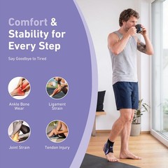 Buoydas Ankle Brace for Men & Women, Breathable Compression 1pc, Purple
