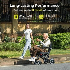 Lightweight 32Lb Foldable Electric Wheelchair Intelligent All Terrain Scooter US